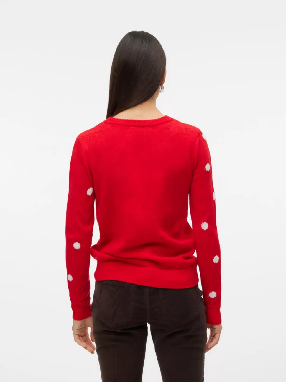 Stickat^VERO MODA VMTINSEL Pullover Chinese Red