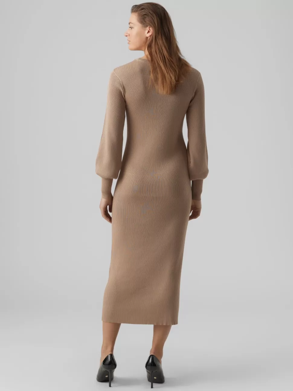 Klänningar^VERO MODA VMVALOR Lång Klänning Silver Mink