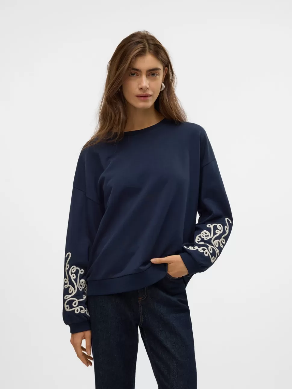 Sweatshirts^VERO MODA VMVELO Sweatshirt Navy Blazer