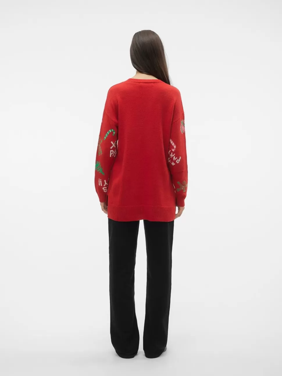 Stickat^VERO MODA VMXMASPARTY Pullover Chinese Red