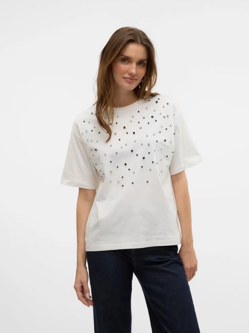 Toppar^VERO MODA VMYDA T-shirt Snow White