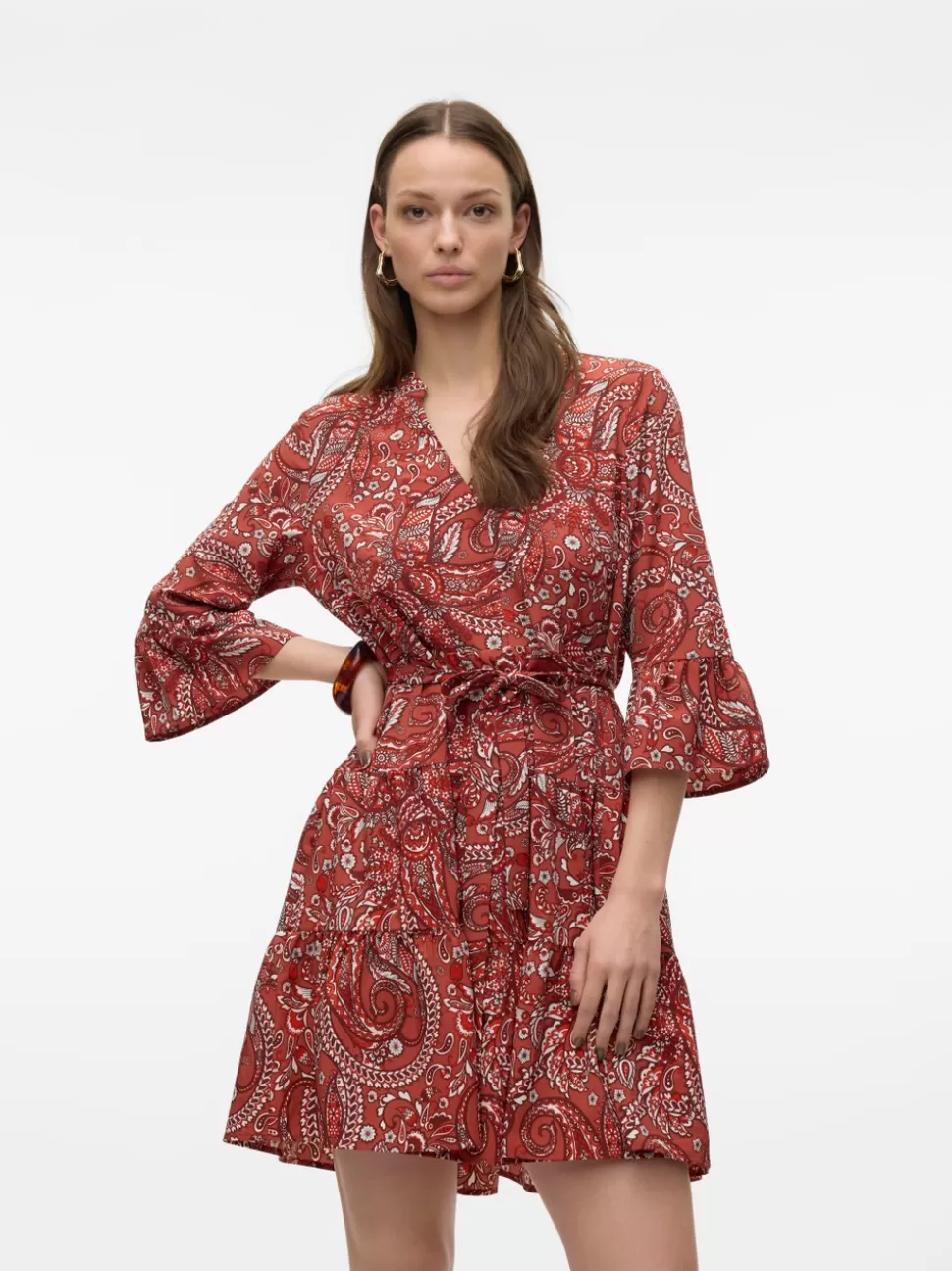 Klänningar^VERO MODA VMZERA Kort Klänning Marsala