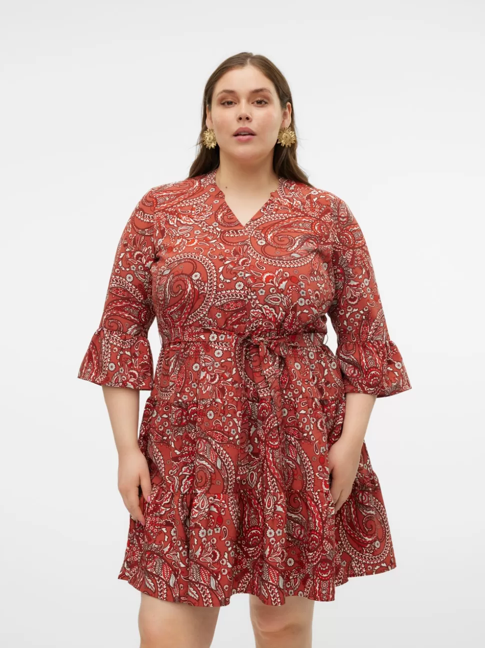 Klänningar^VERO MODA VMZERA Kort Klänning Marsala